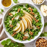 Watercress Sweet Pear Rocket Walnut and Parmesan Salad