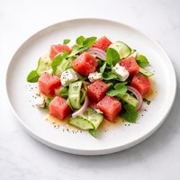 Watermelon and Cucumber Salad