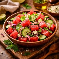 Watermelon Cucumber Salad with Feta