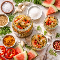 Watermelon Rind Bread and Butter Pickles