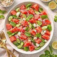 Watermelon Salad with Feta and Mint