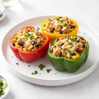 Weight Watchers Chicken and Rice Stuffed Bell Peppers