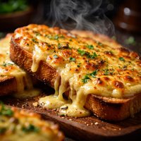 Welsh Rabbit Rarebit Sort of Toasted Cheese