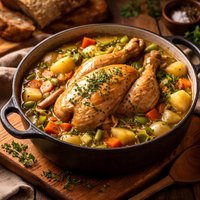 Welsh Whole Chicken Stew Ffowlin Cymreig