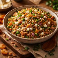 Wheat Berry Salad with Dried Apricots