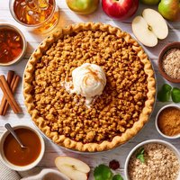 Whiskey Apple Crumble Pie