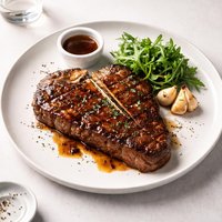 Whiskey Glazed T Bone Steak