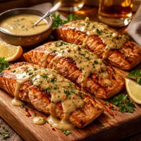 Whiskey Sauce for Grilled Salmon