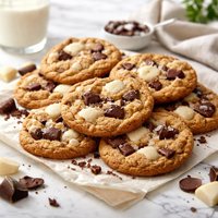White and Dark Chocolate Chunk Cookies