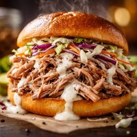 White Bbq Sauce Pulled Pork Sandwiches