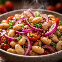 White Bean and Red Onion Salad