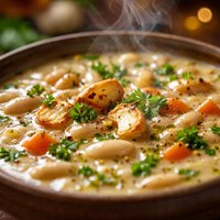 White Bean and Roasted Garlic Soup