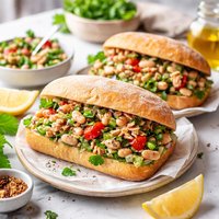 White Bean and Tuna Salad Sandwiches