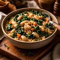 White Beans with Kale and Rice