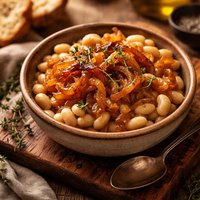 White Beans with Onion Confit