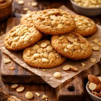 White Chocolate Almond Cookies