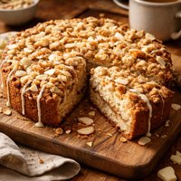 White Chocolate and Almond Coffee Cake