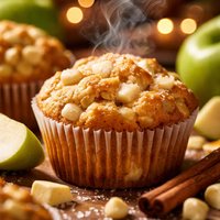 White Chocolate Apple Muffins