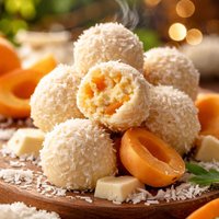 White Chocolate Apricot and Coconut Truffles