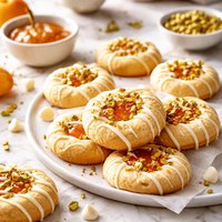 White Chocolate Apricot Thumbprint Cookies