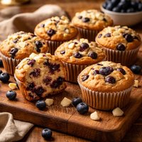 White Chocolate Blueberry Muffins