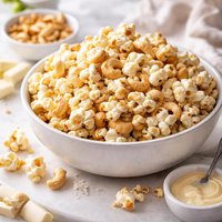 White Chocolate Cashew Popcorn
