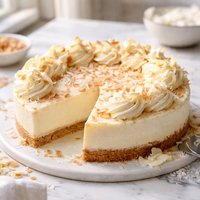 White Chocolate Coconut Cheesecake
