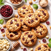 White Chocolate Cranberry and Macadamia Nut Cookies