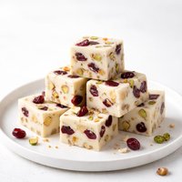 White Chocolate Cranberry Nut Fudge