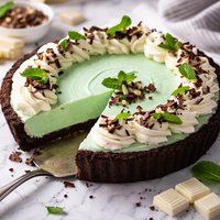 White Chocolate Grasshopper Pie