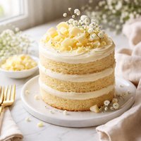 White Chocolate Layer Cake for Two