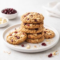 White Chocolate Oat Cranberry Cookies