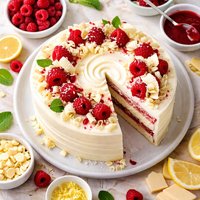 White Chocolate Raspberry Fantasy Cake