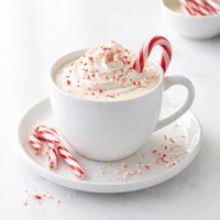 White Hot Chocolate with Candy Canes Adult or Kid Version