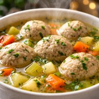 White Meatball Meatless Soup