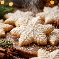 White Snowflake Cookies