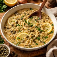 White Wine Shallots Sauce with Lemon and Capers