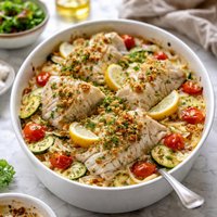 Whitefish and Vegetable Gratin
