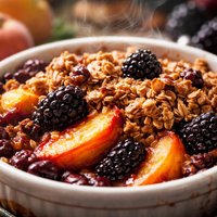 Whole Grain Blackberry Peach Crisp