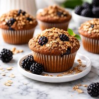 Whole Grain Blackberry Spice Muffins