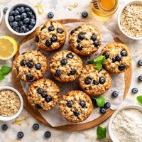 Whole Grain Blueberry Ful Muffins