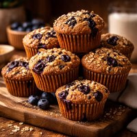 Whole Grain Blueberry Muffins