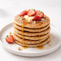Whole Grain Steel Cut Oatmeal Pancakes