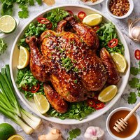 Whole Sticky Glazed Chicken