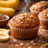 Whole Wheat Banana Flax Muffins