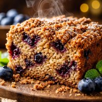 Whole Wheat Blueberry Buckle Coffee Cake