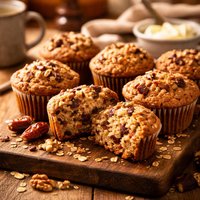 Whole Wheat Date Nut Muffins