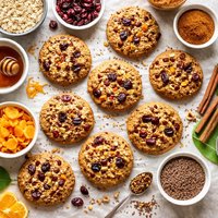 Whole Wheat Flax Fruit and Spice Cookies