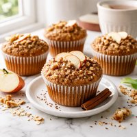 Whole Wheat Flax N Apple Muffins