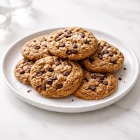 Whole Wheat Honey Sweetened Oatmeal Chocolate Chip Cookies